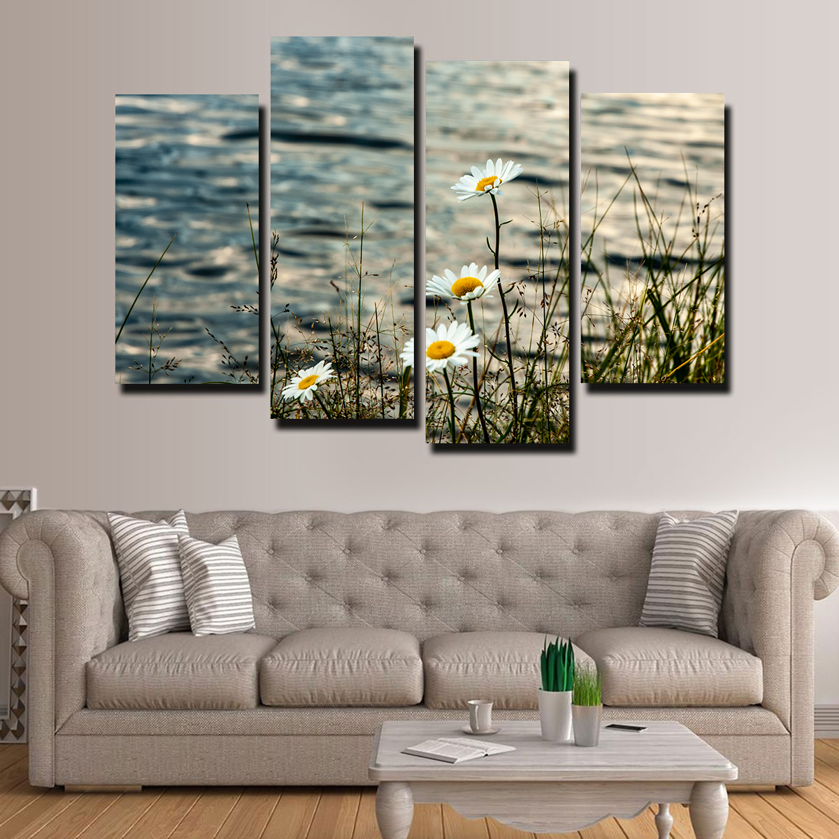 Stunning Lake Flowers Wall Art by Kyle Sherry