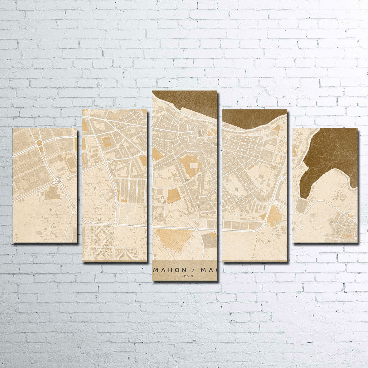 Exquisite Mahon Map Wall Art by Blursbyai