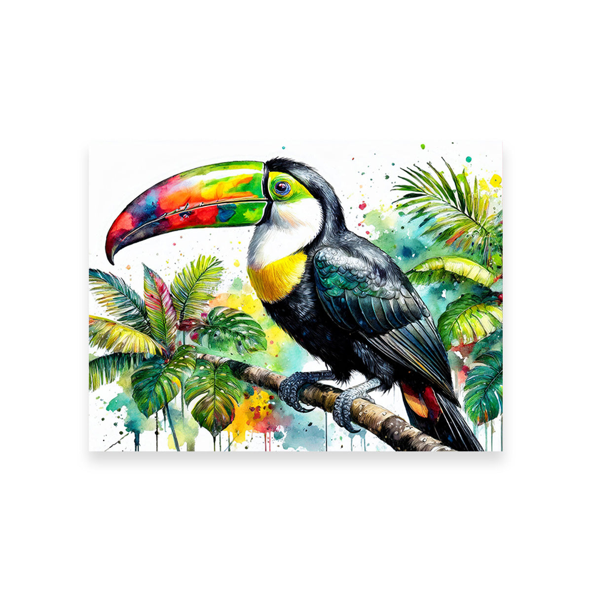 Exquisite Toucan Watercolor V1 Wall Art for Stunning Decor