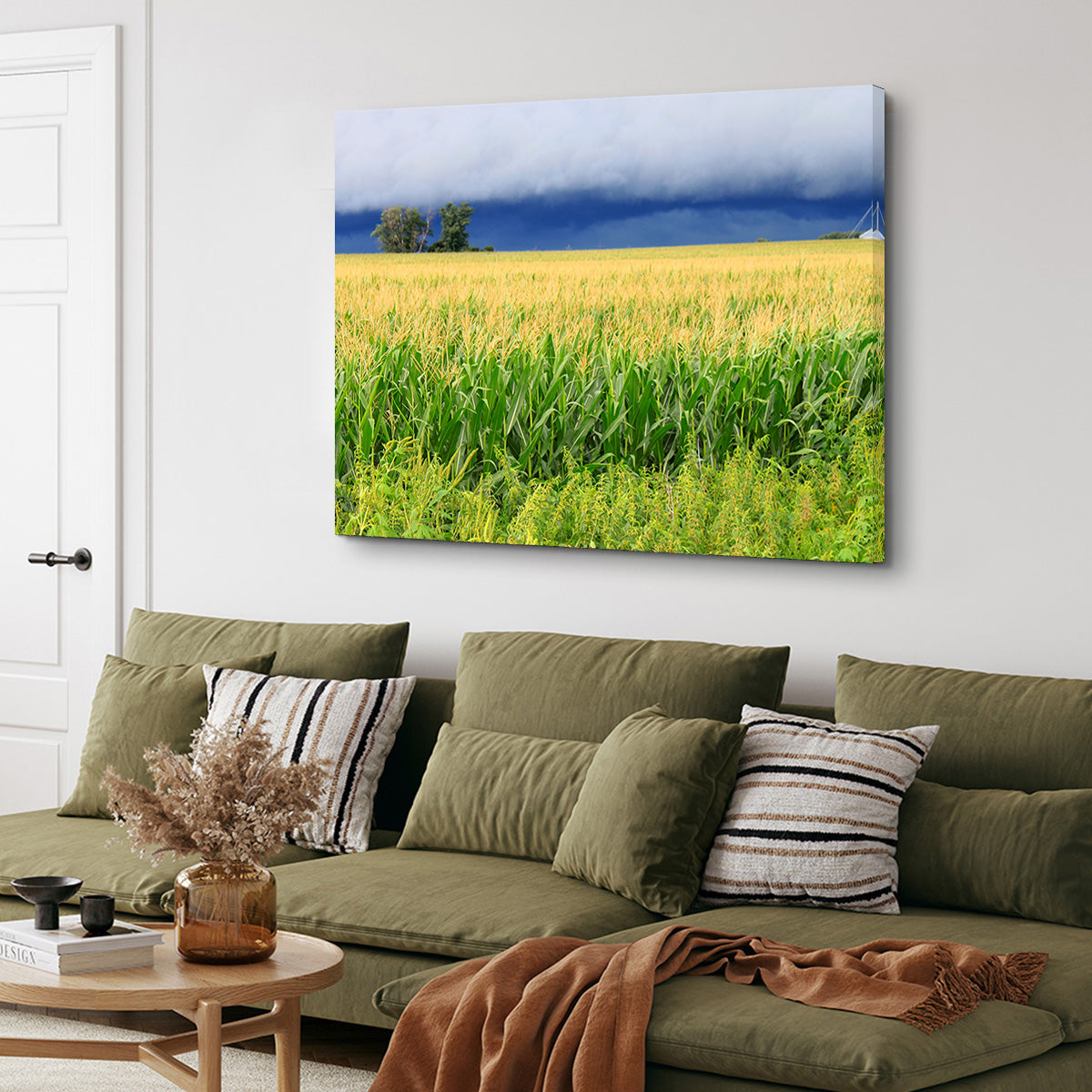 Stunning Thunderstorm Over Illinois Cornfield Wall Art for Home Decor