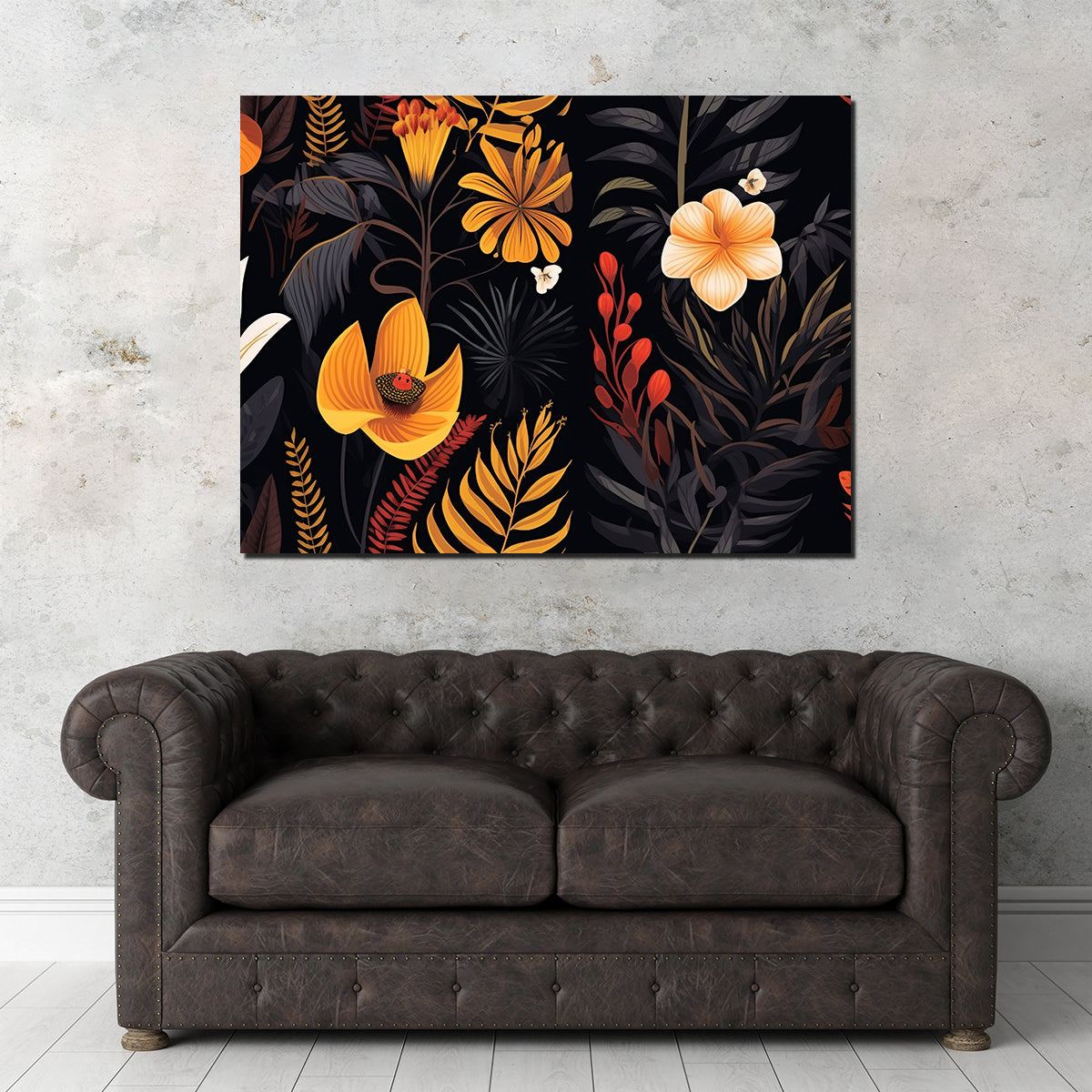 Exquisite Vintage Flowers and Leaves Wall Art for Timeless Decor