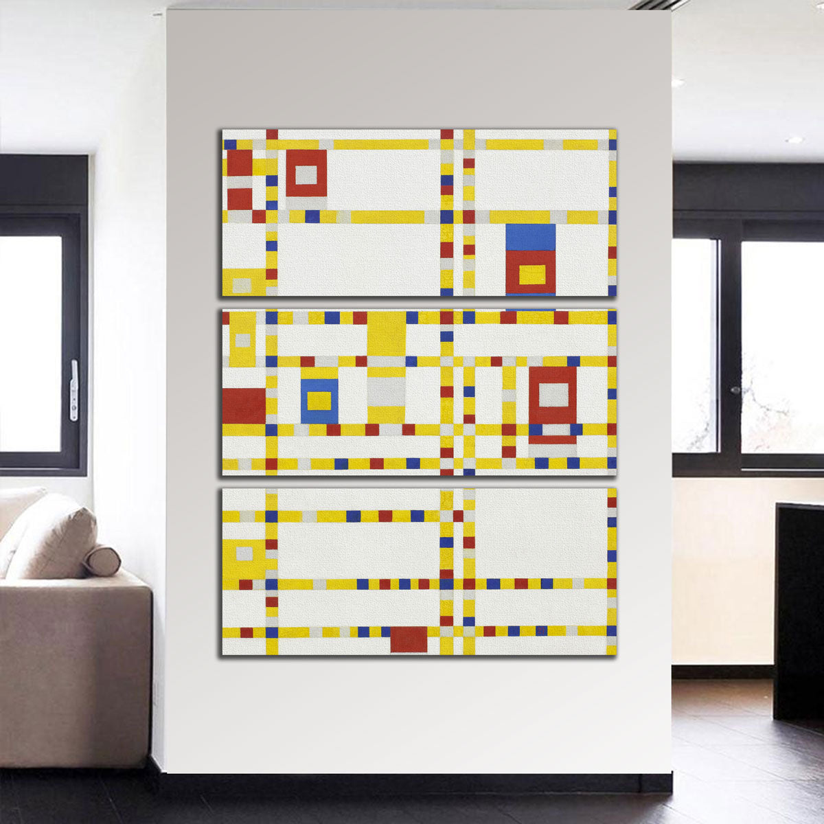 Stunning Broadway Boogie Woogie Wall Art Inspired by Piet Mondriaan