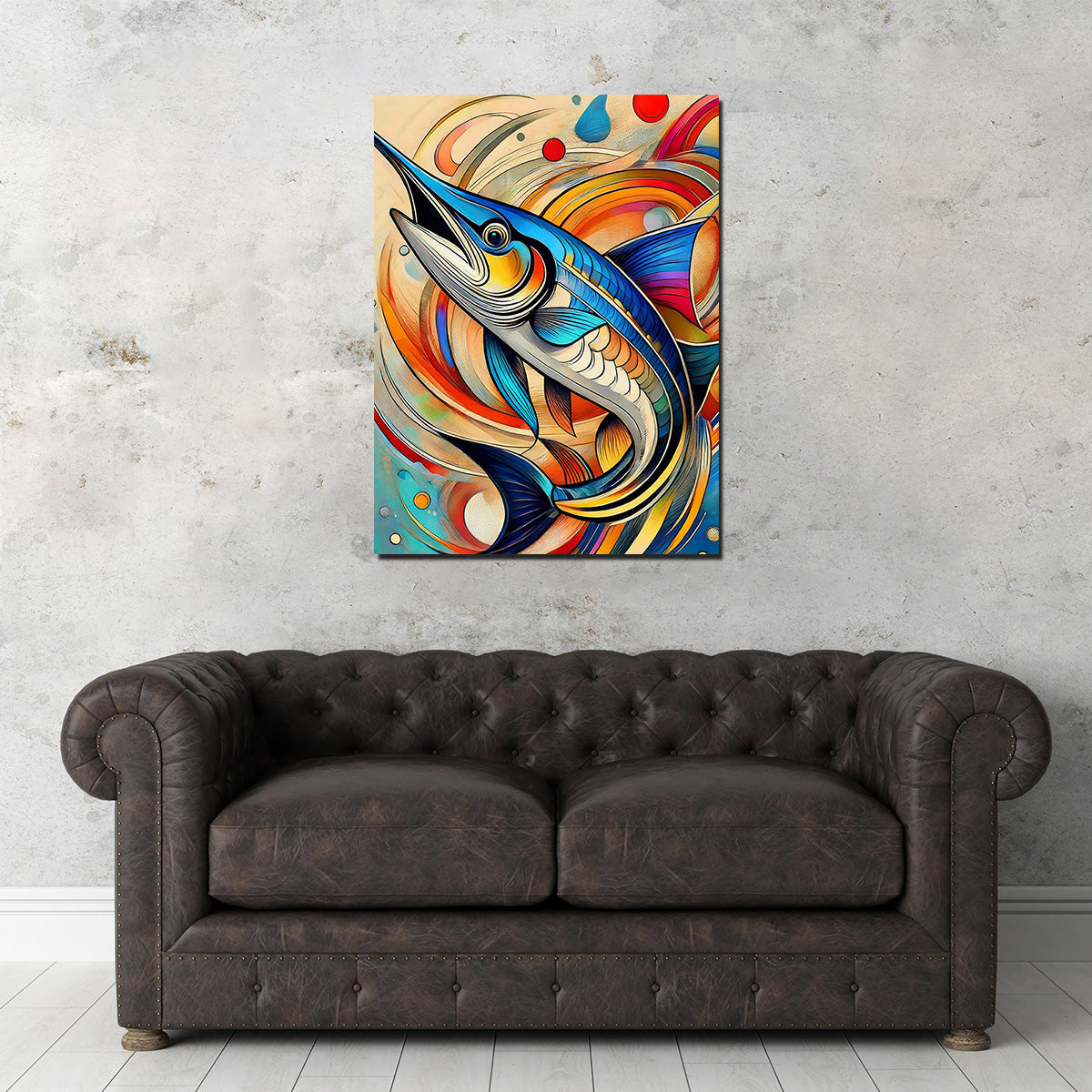 Exquisite Swordfish Art Canvas Wall Art for Home Decor