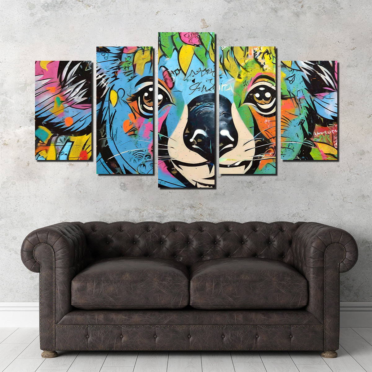 Exquisite Koala Graffiti Wall Art by Stephen Chambers