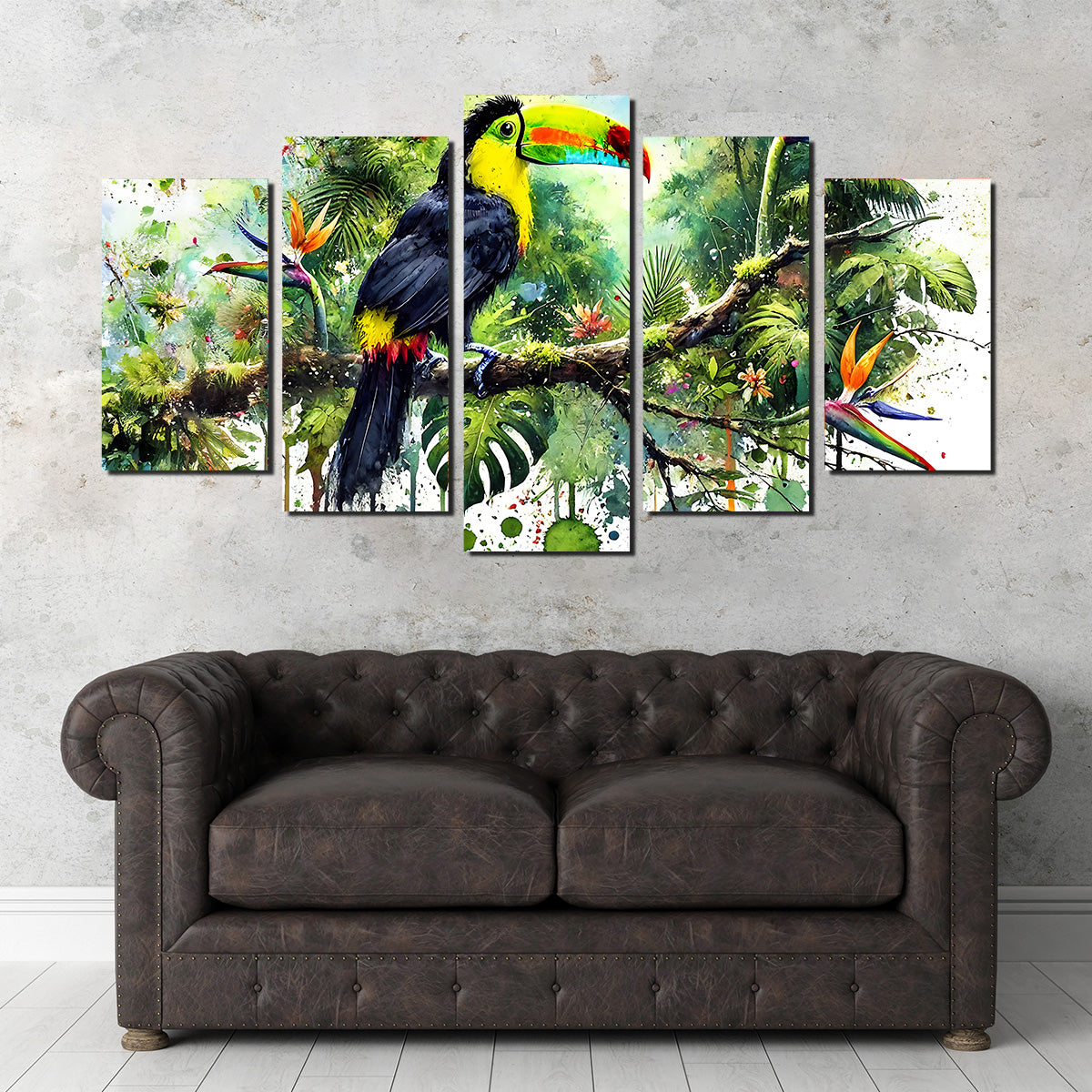 Toucan Watercolor V2 High - Quality Wall Art for Stunning Decor