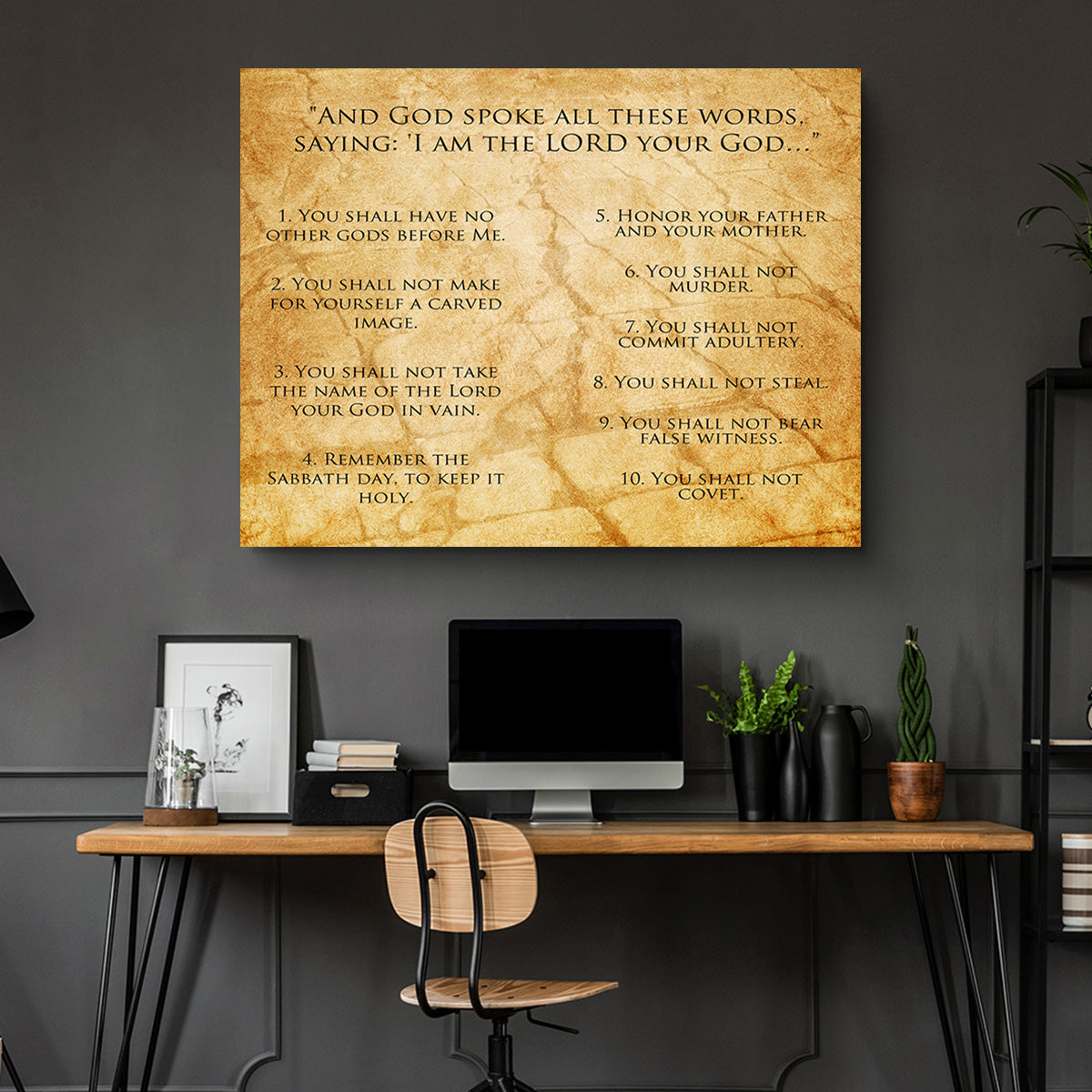 Exquisite The Ten Commandments Wall Art for Home Decor