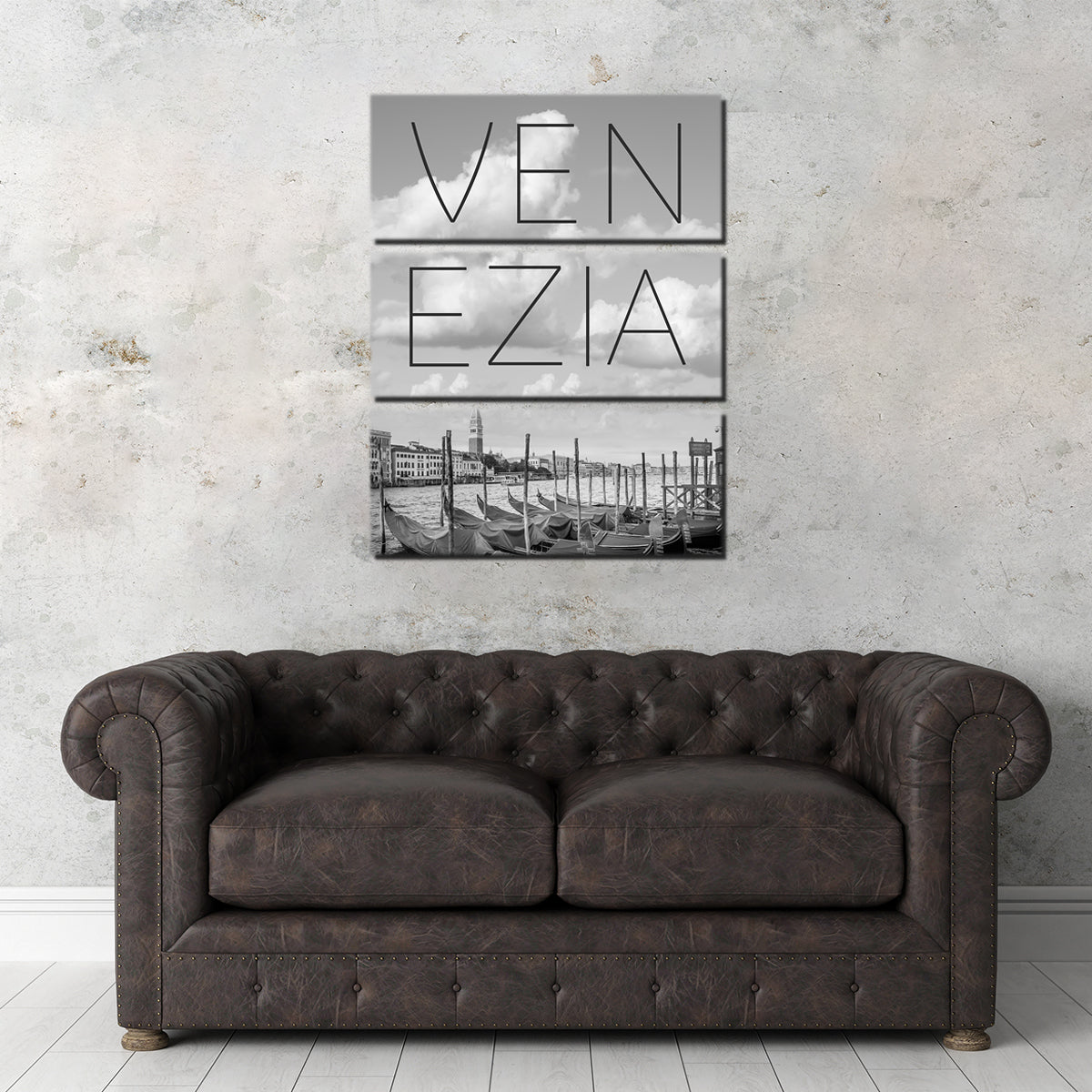 Exquisite Venice Grand Canal and St Mark’s Campanile Text Wall Art by Melanie Viola
