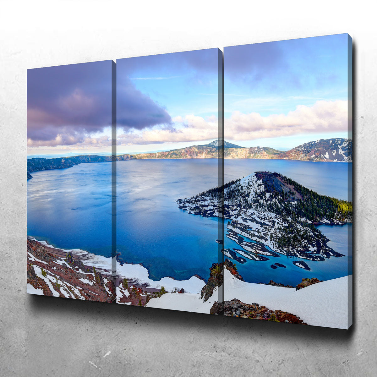 Stunning Crater Lake Wall Art - Museum-Quality Canvas on Sustainable Pine Frames
