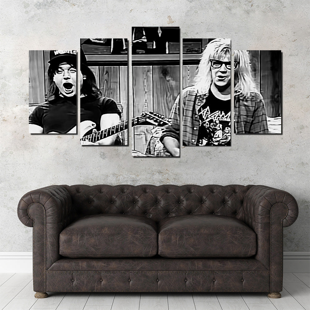 Wayne's World Stunning Grayscale Wall Art for Home Decor