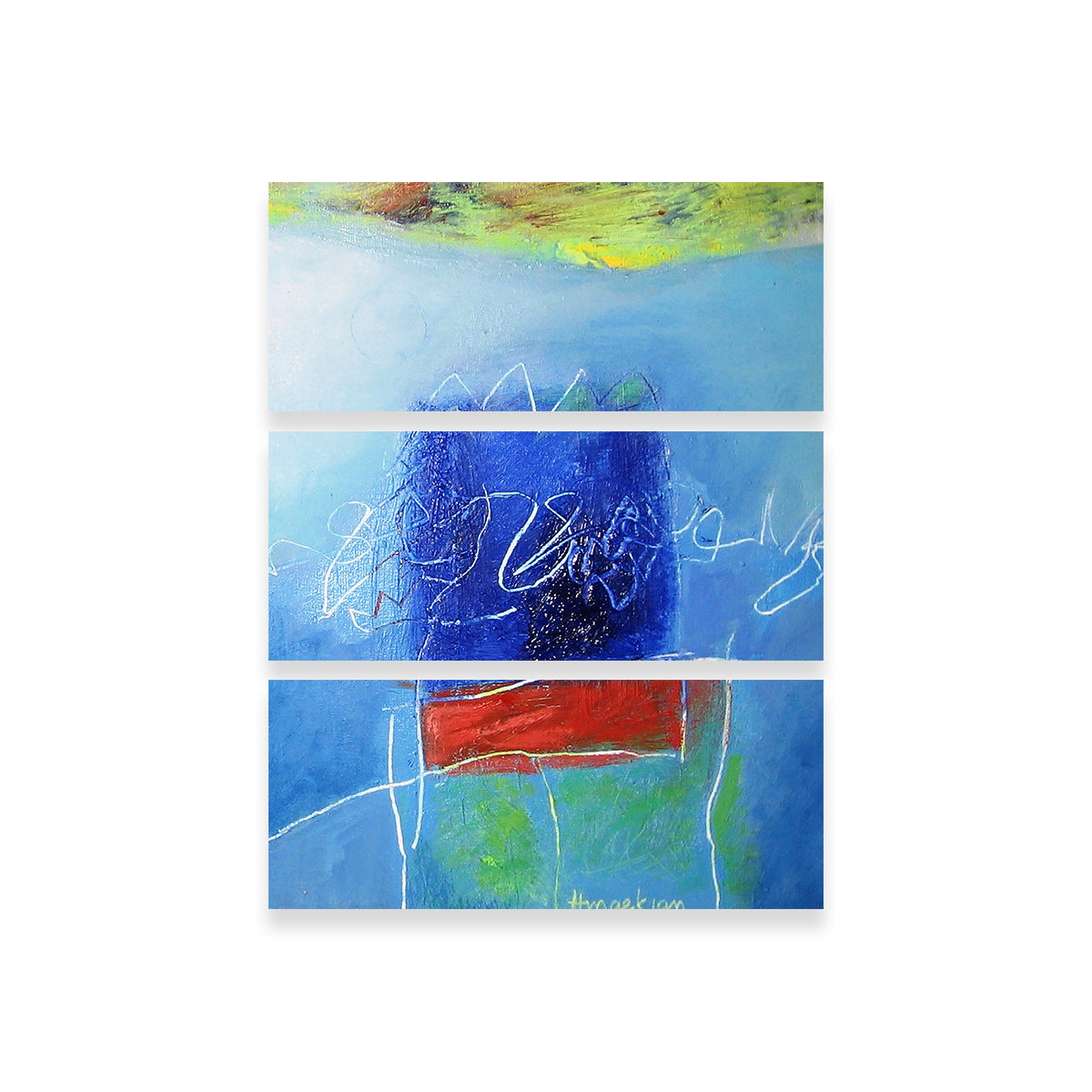 Evening Blues III Stunning Wall Art by Peggy Hinaekian