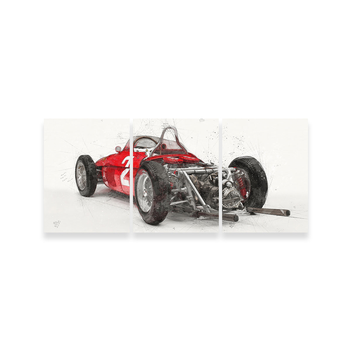 Exquisite Ferrari 156 Rear Wall Art by Stephen Chambers