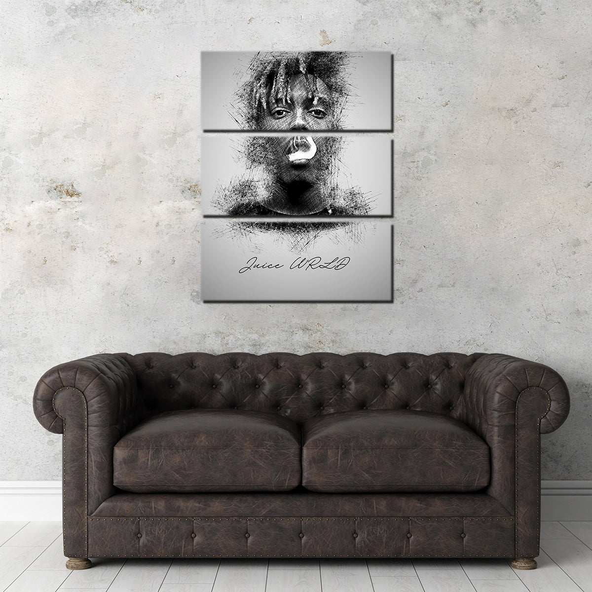 Unique Juice WRLD Sketch Wall Art for Home Decor