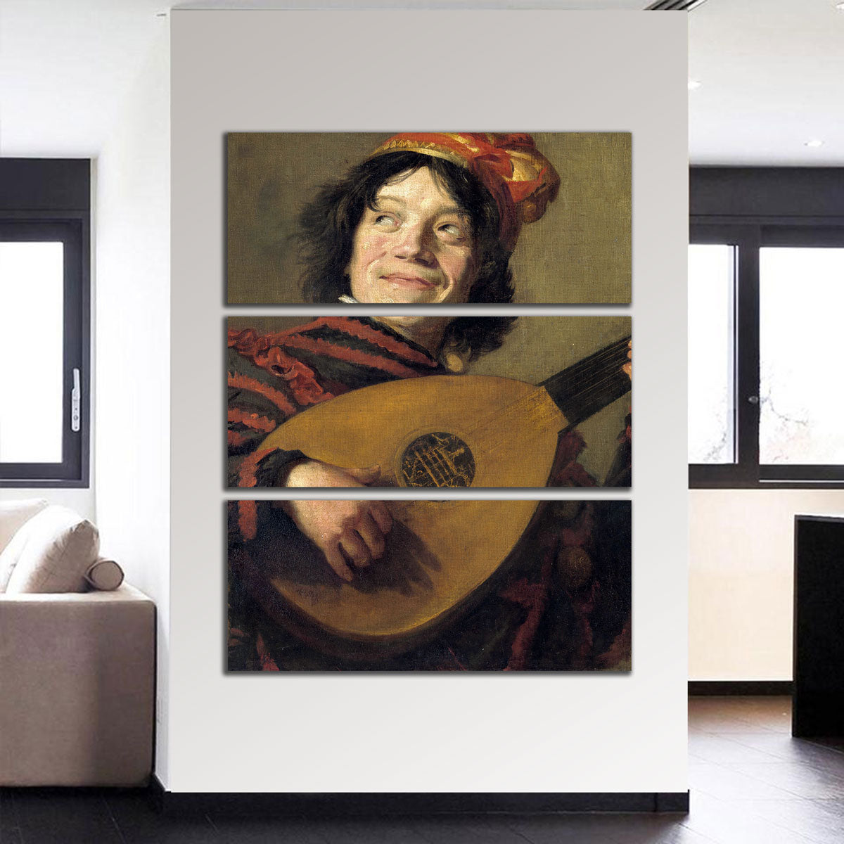 Exquisite Lute Player Wall Art by Frans Hals