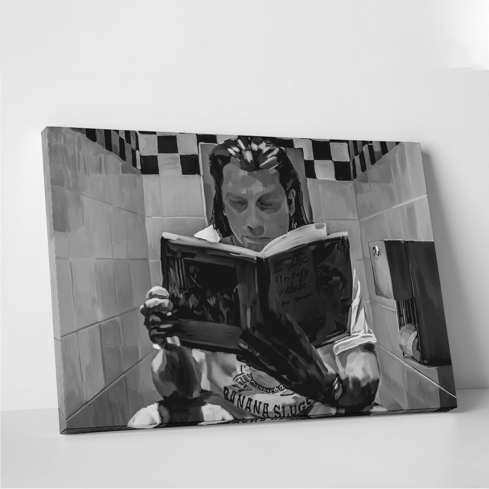 Stylish Toilet Reading Wall Art by Andy Brackpool