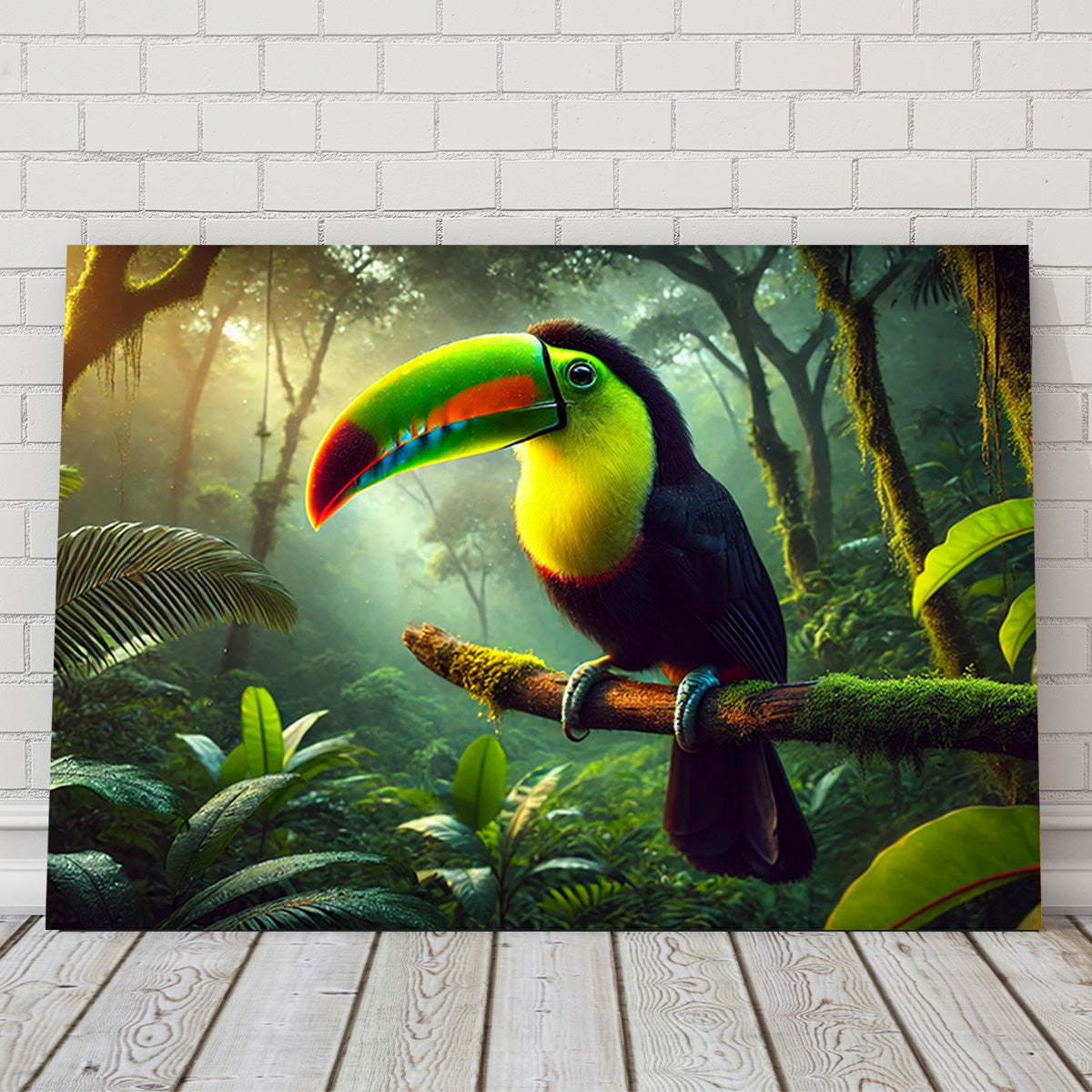 Exquisite Toucan on Branch Wall Art for Home Decor
