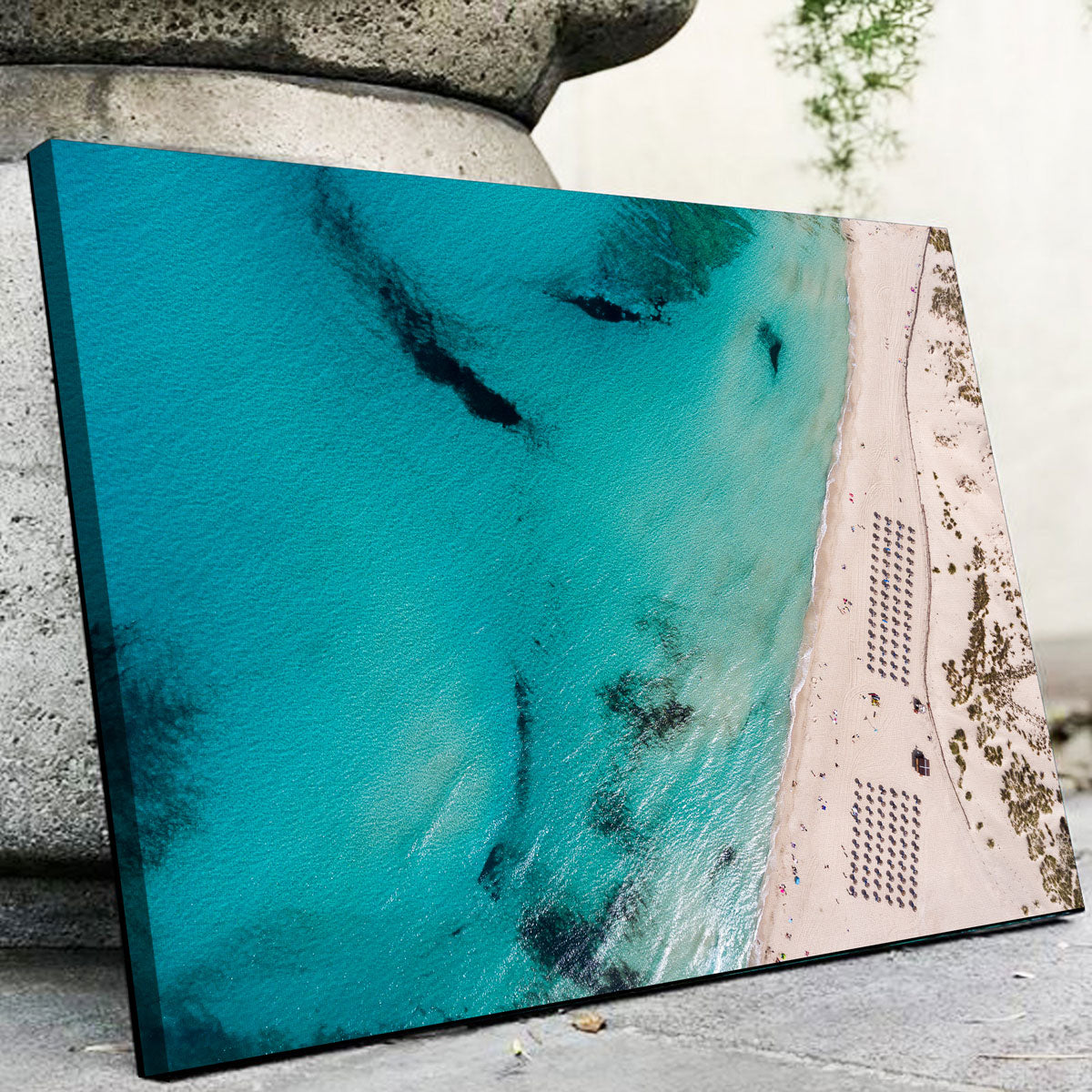 Stunning Umbrella Beach Wall Art by Karolis Janulis