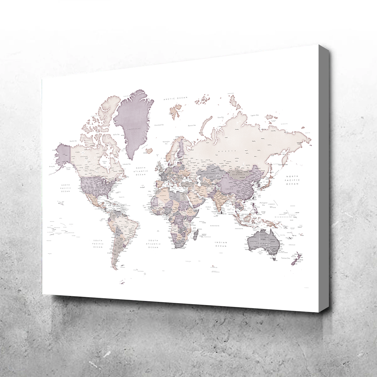 Exquisite World Map 16 Wall Art for Home Decor
