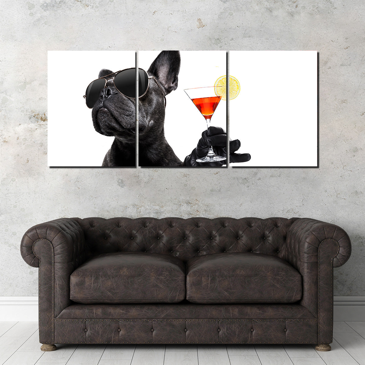 Stylish Martini Dog Wall Art for Modern Interiors