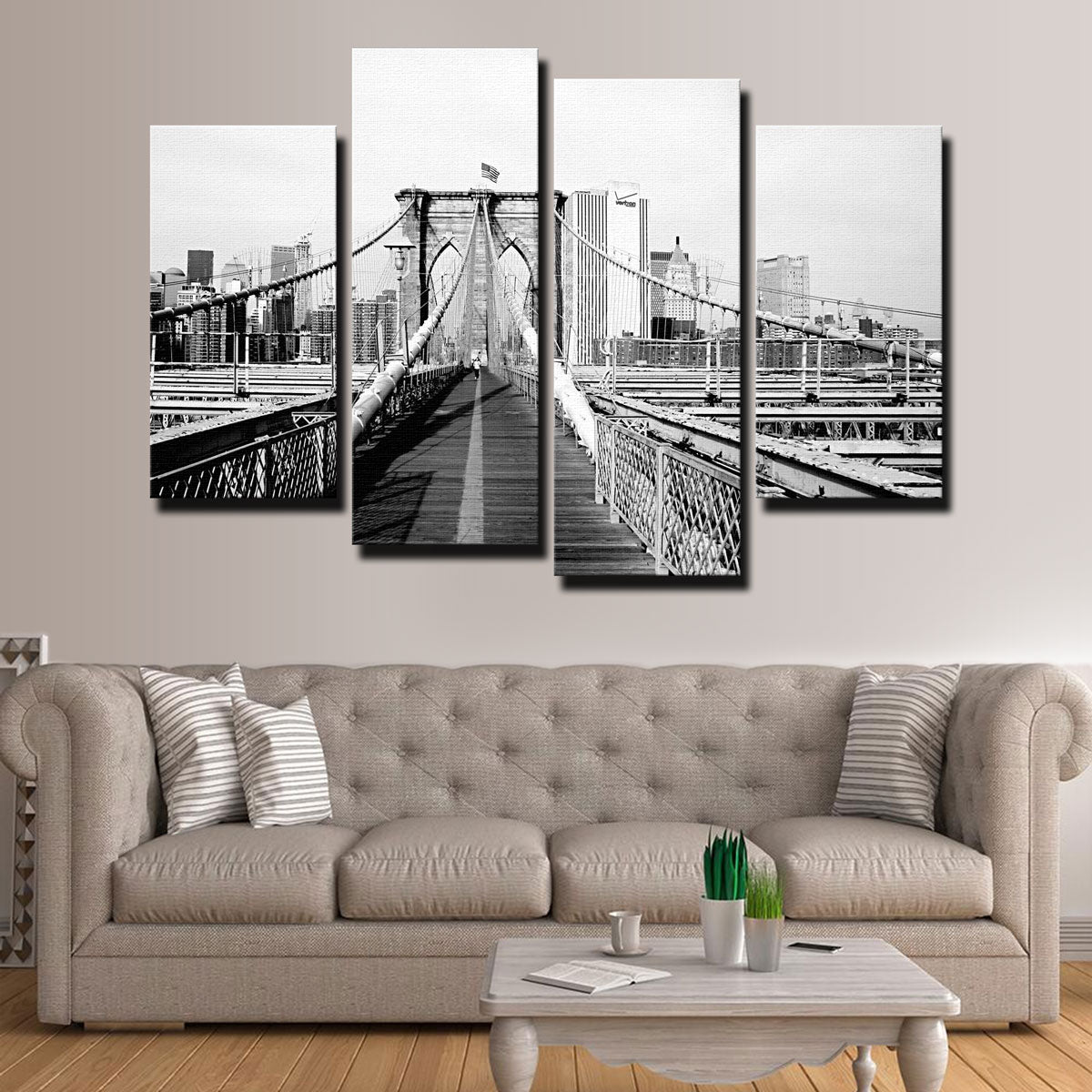 Stunning Brooklyn Bridge Flag Wall Art for Home Decor