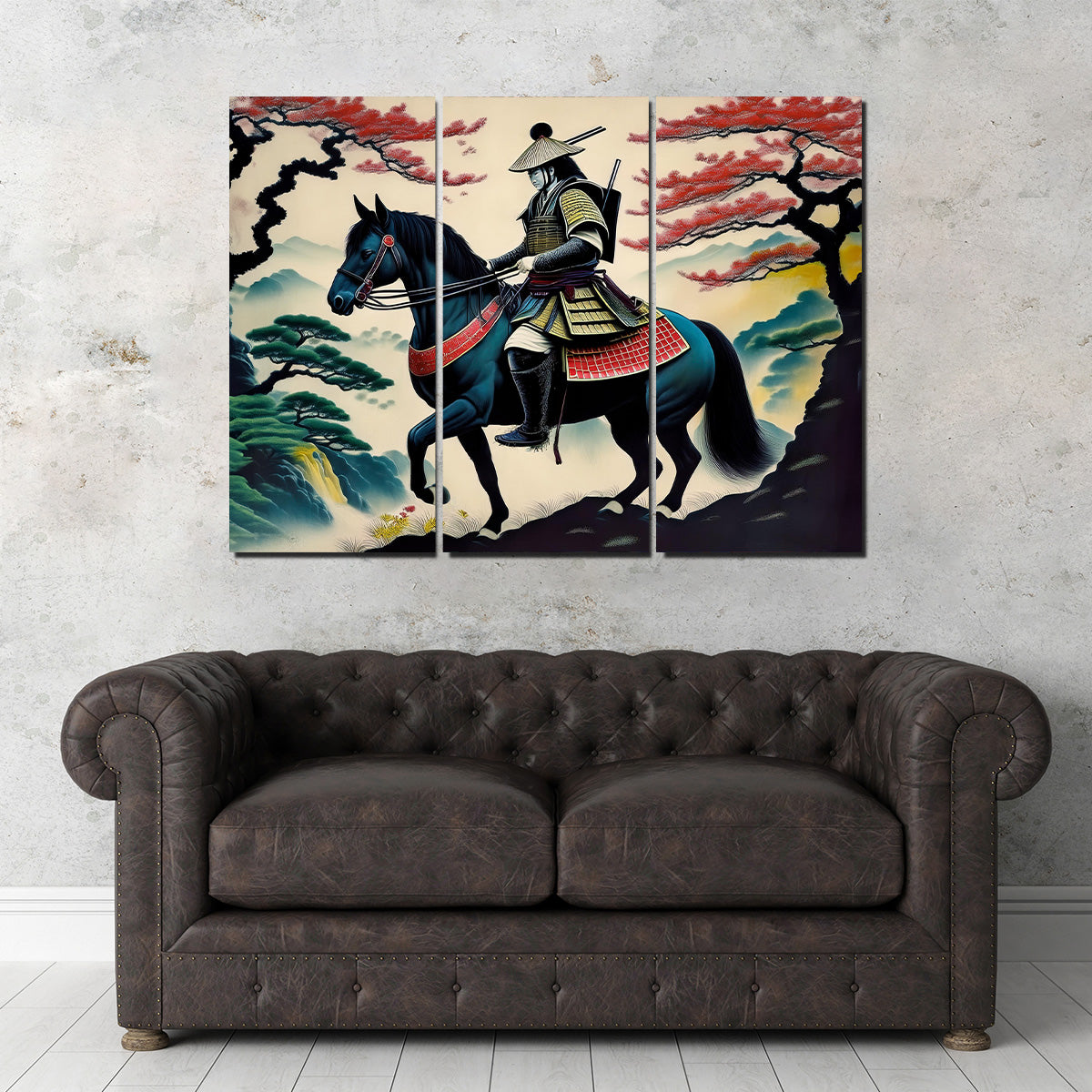 Stunning Contemporary Samurai Art Wall Decor Canvas