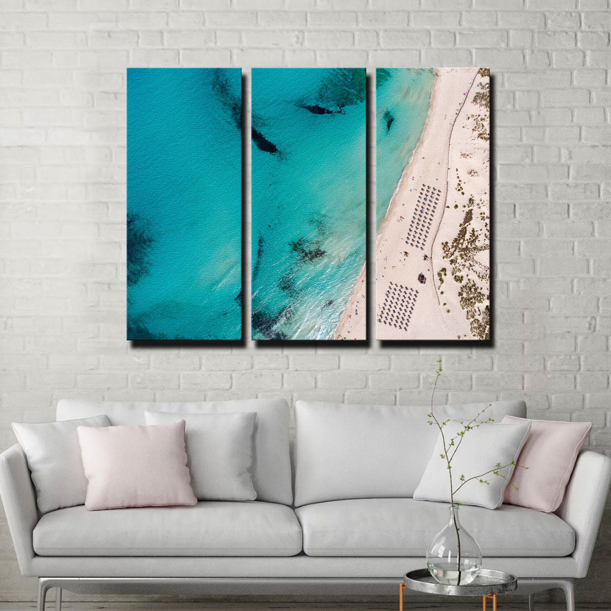 Stunning Umbrella Beach Wall Art by Karolis Janulis