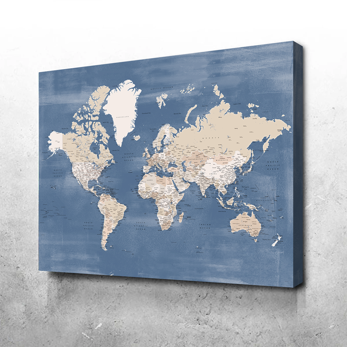 Exquisite World Map 40 Wall Art by Blursbyai