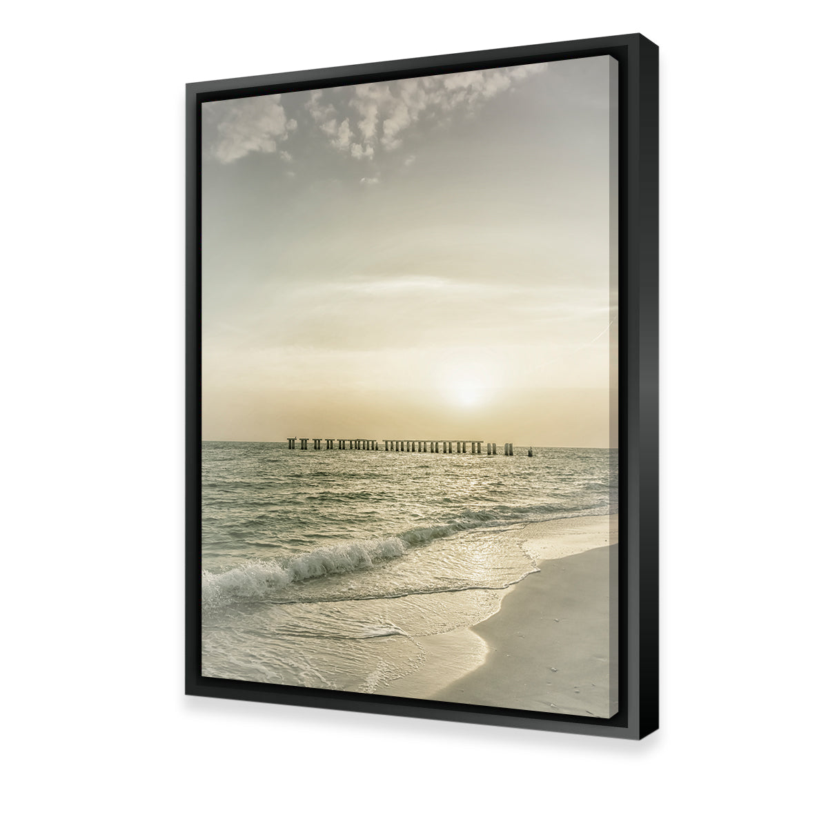 Exquisite Vintage Gasparilla Island Sunset Wall Art by Melanie Viola