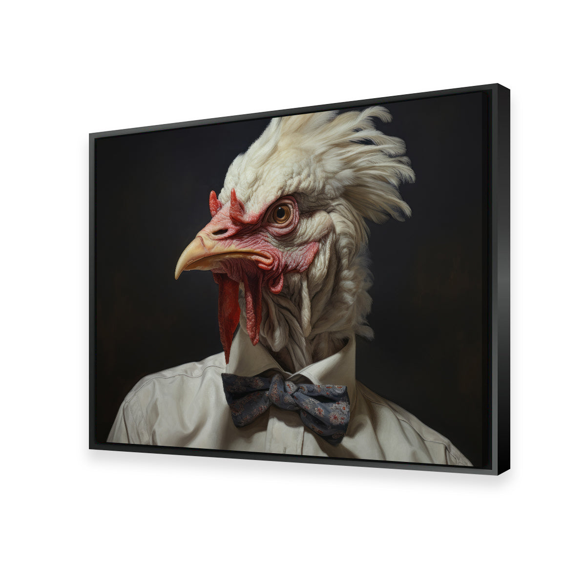 Stunning White Rooster Man Wall Art for Home Decor