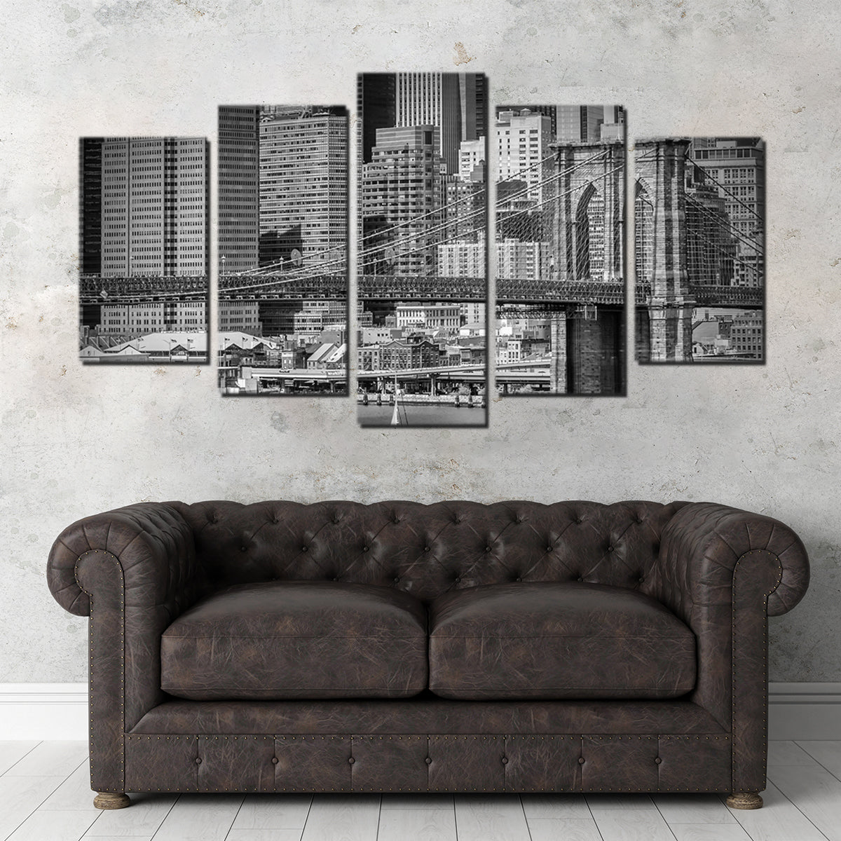 Stunning Brooklyn Bridge & Manhattan Skyline Wall Art by Melanie Viola
