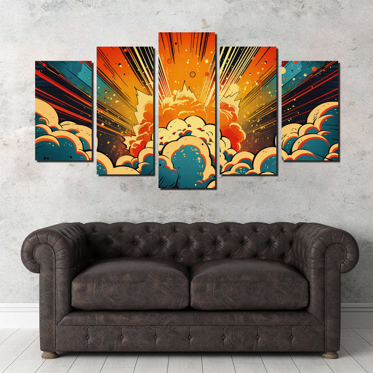 Explosive Comic Book - Museum Quality Canvas Print