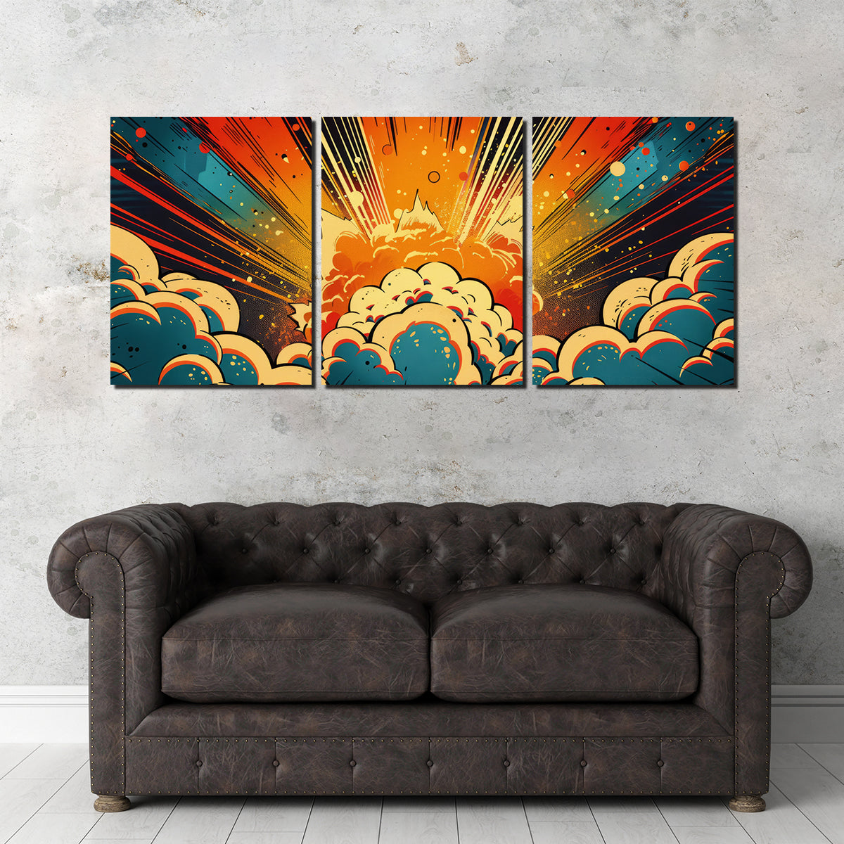 Explosive Comic Book - Museum Quality Canvas Print