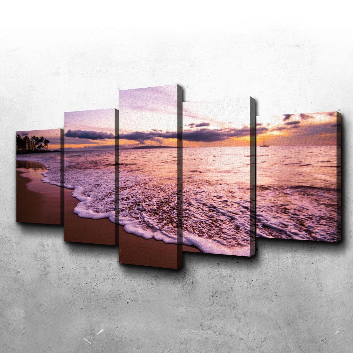 Stunning Sunset Waves Wall Art by Lucas Moore