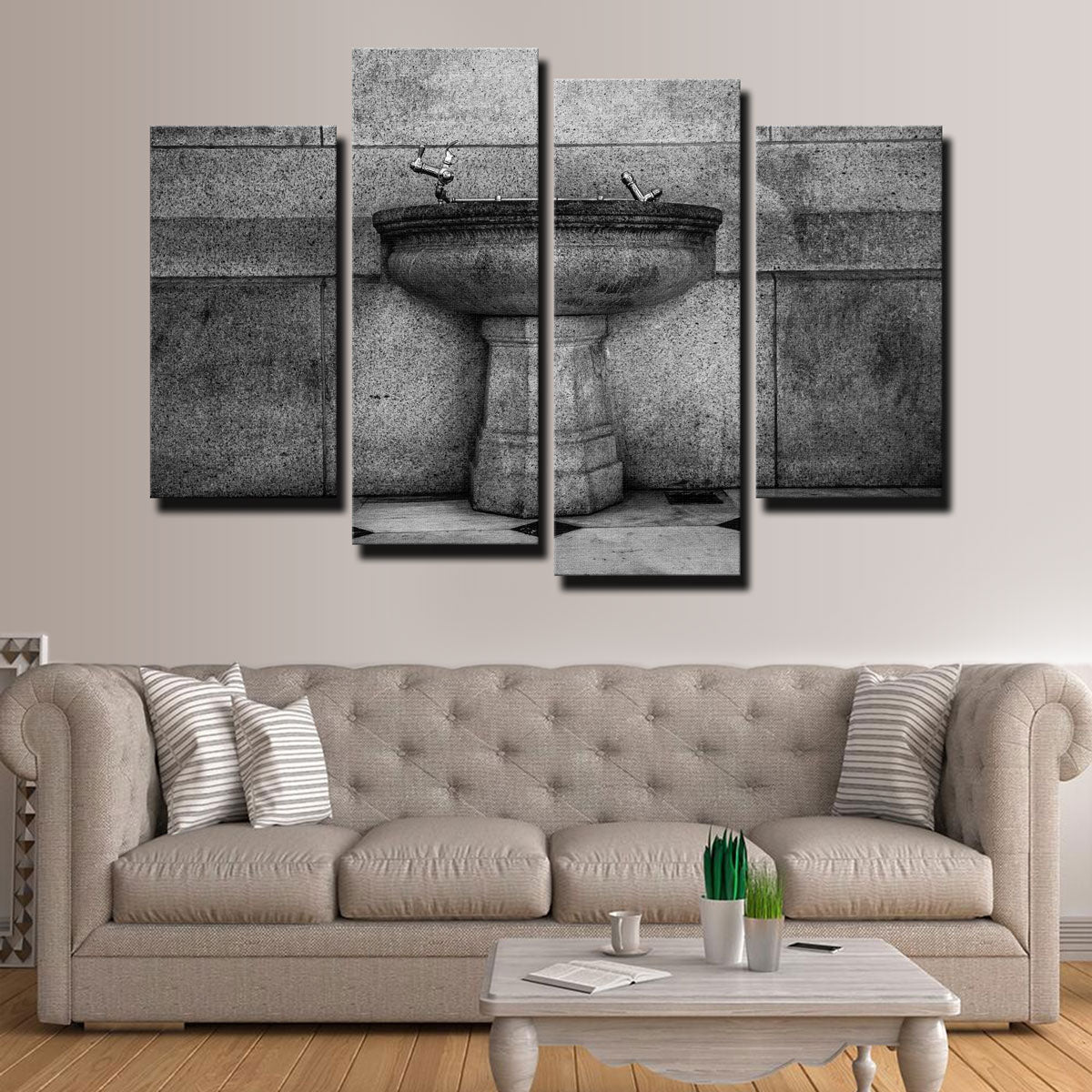 Exquisite Vintage Fountain Wall Art by Dennis Maida