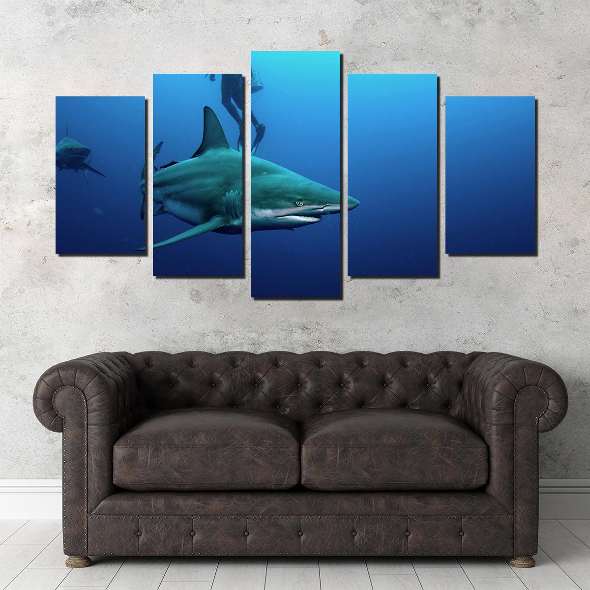 Stunning Bull Shark & Diver Wall Art for Your Home Decor