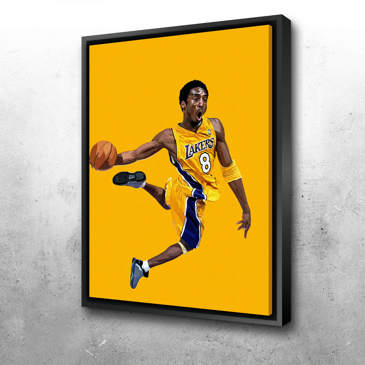 Kobe Dunk Wall Art - Stunning Handmade Canvas Print by Andy Brackpool