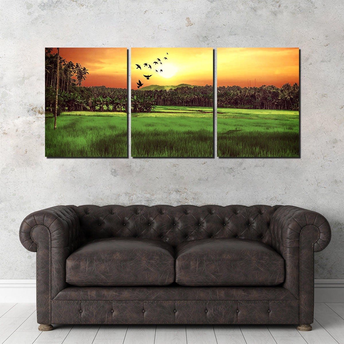 Stunning Sunset Landscape Wall Art by Dina Rolle