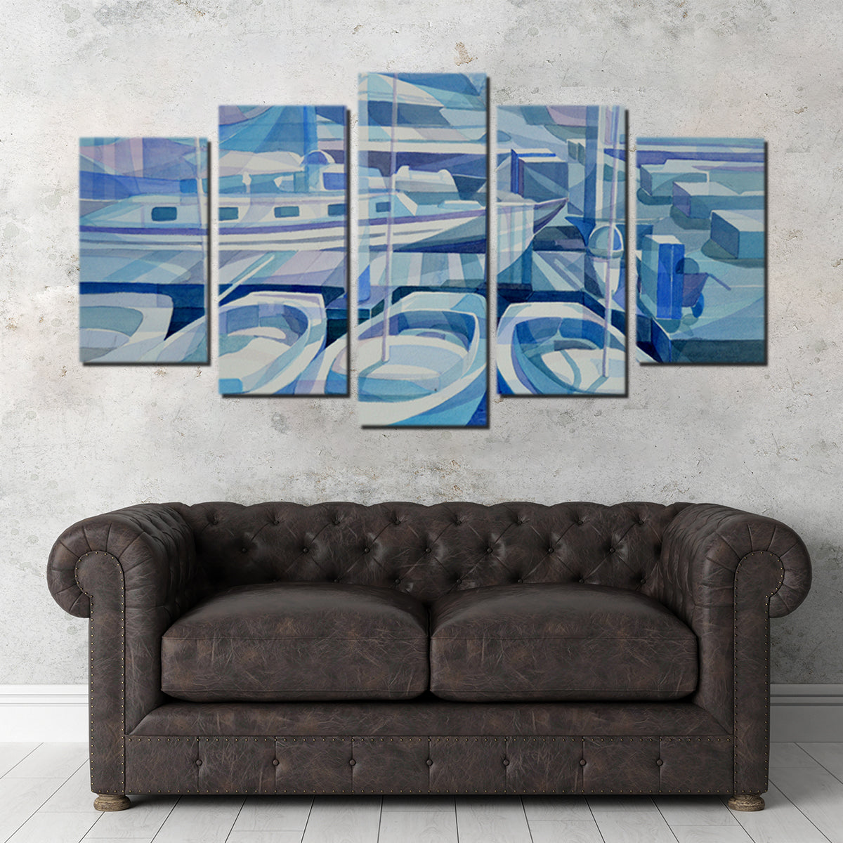 Stunning Marina In Blue Wall Art by Gerry Segismundo