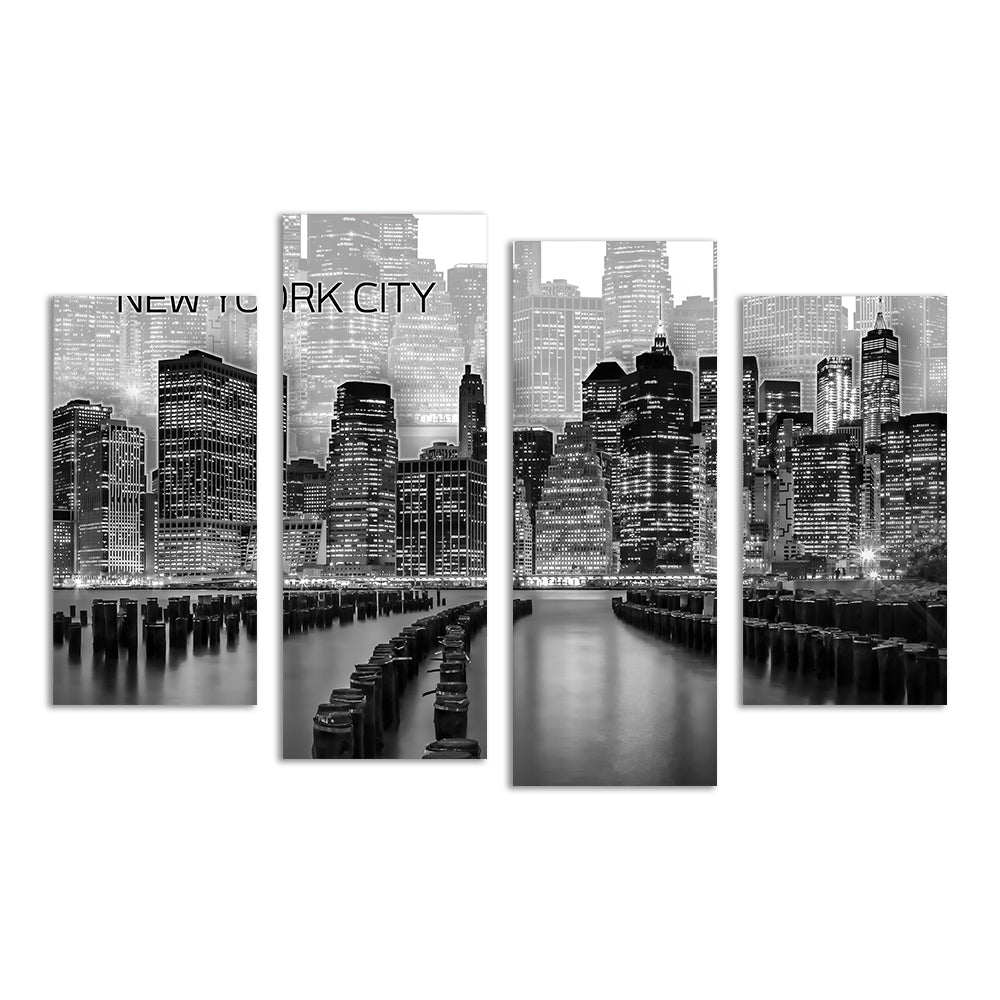 Stunning Manhattan Skyline Graphic Art Canvas Wall Art by Melanie Viola