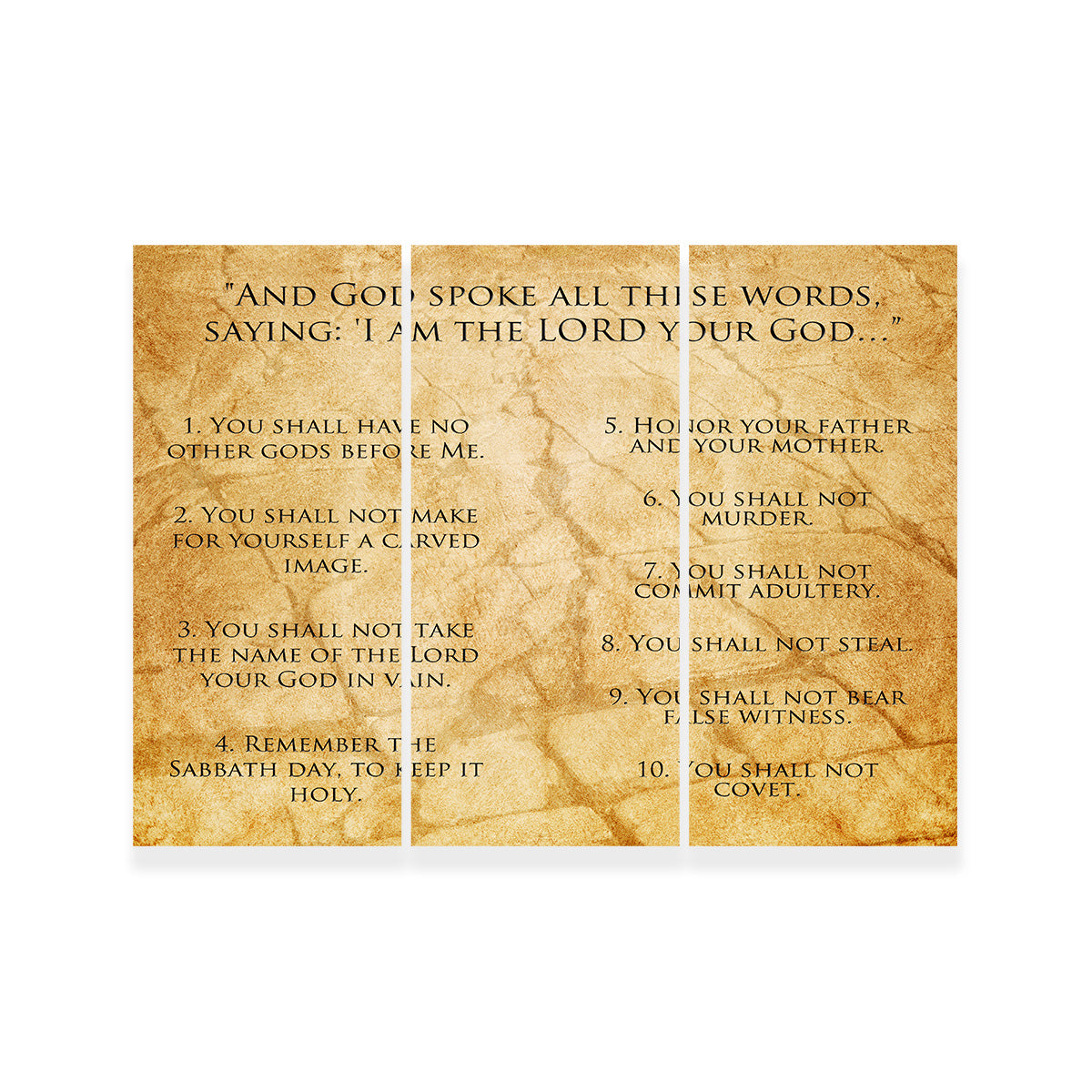 Exquisite The Ten Commandments Wall Art for Home Decor