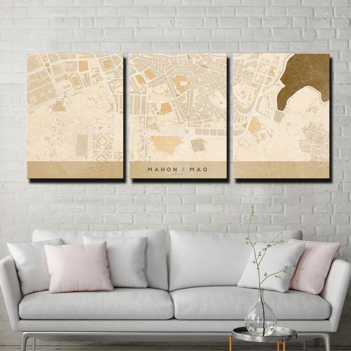 Exquisite Mahon Map Wall Art by Blursbyai