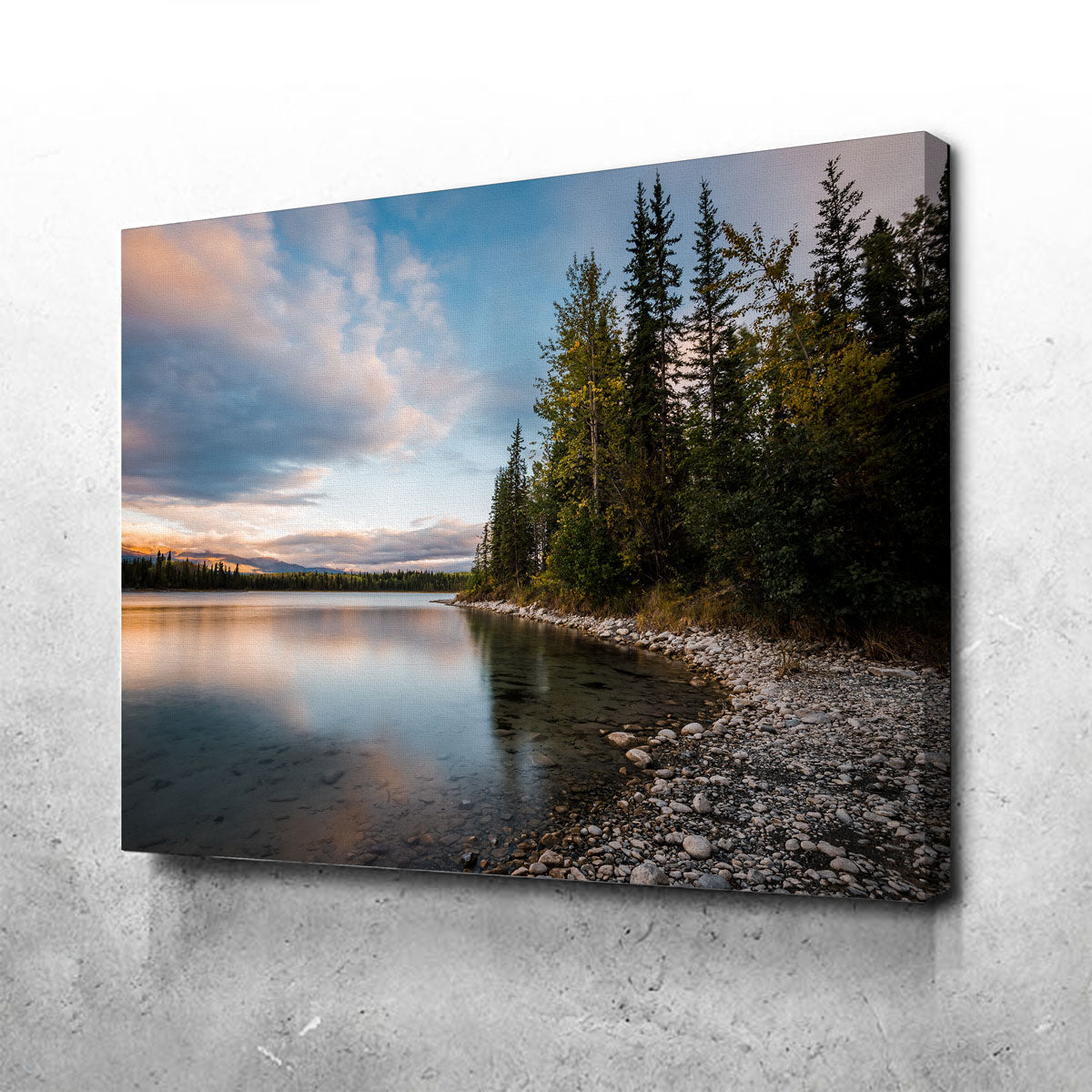 Stunning Boya Lake Sunset Wall Art by Lucas Moore