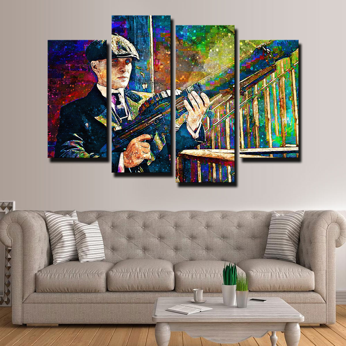 Thomas Shelby Inspired Lewis Gun - Authentic Canvas Art
