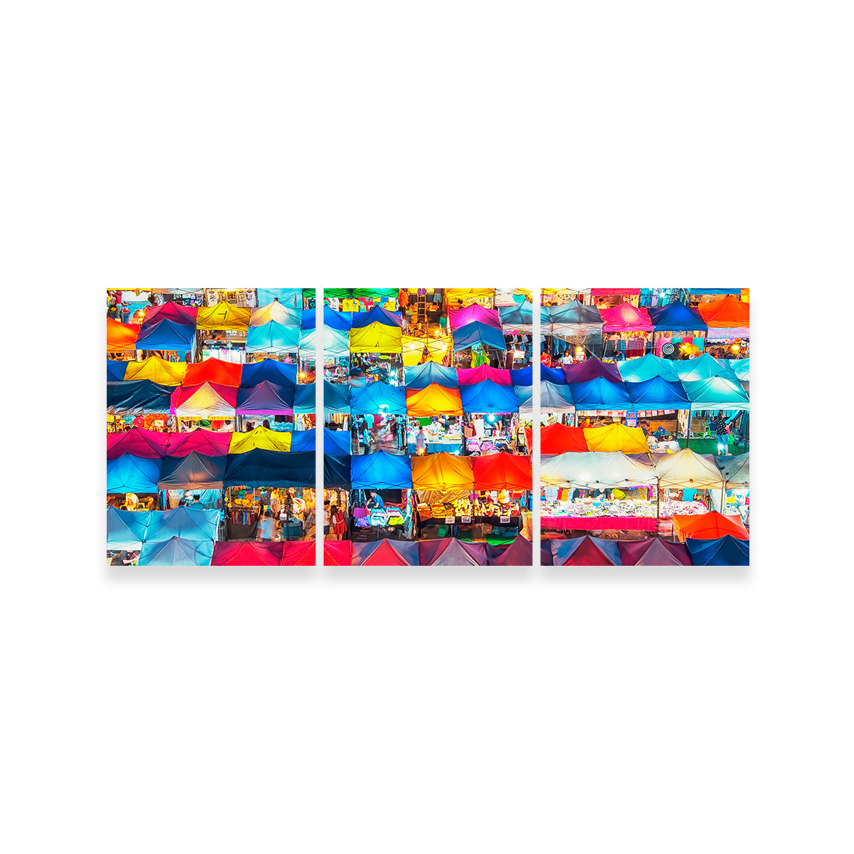 Exquisite Train Night Market Wall Art for Stunning Home Decor