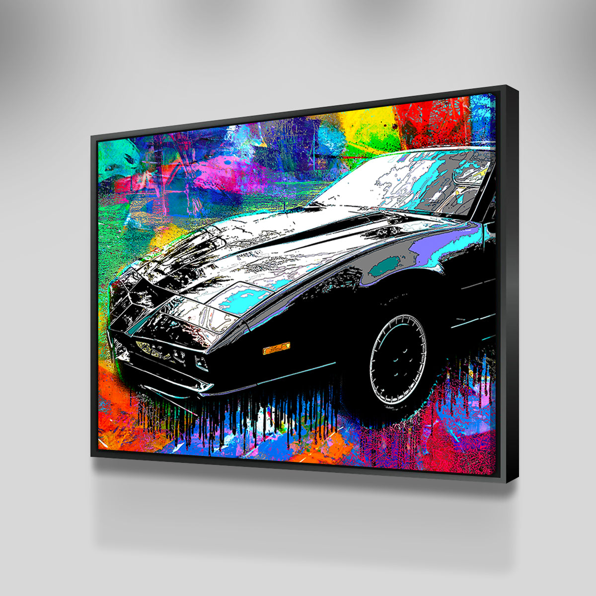 Knight Rider Wall Art - Stunning Handmade Canvas Print
