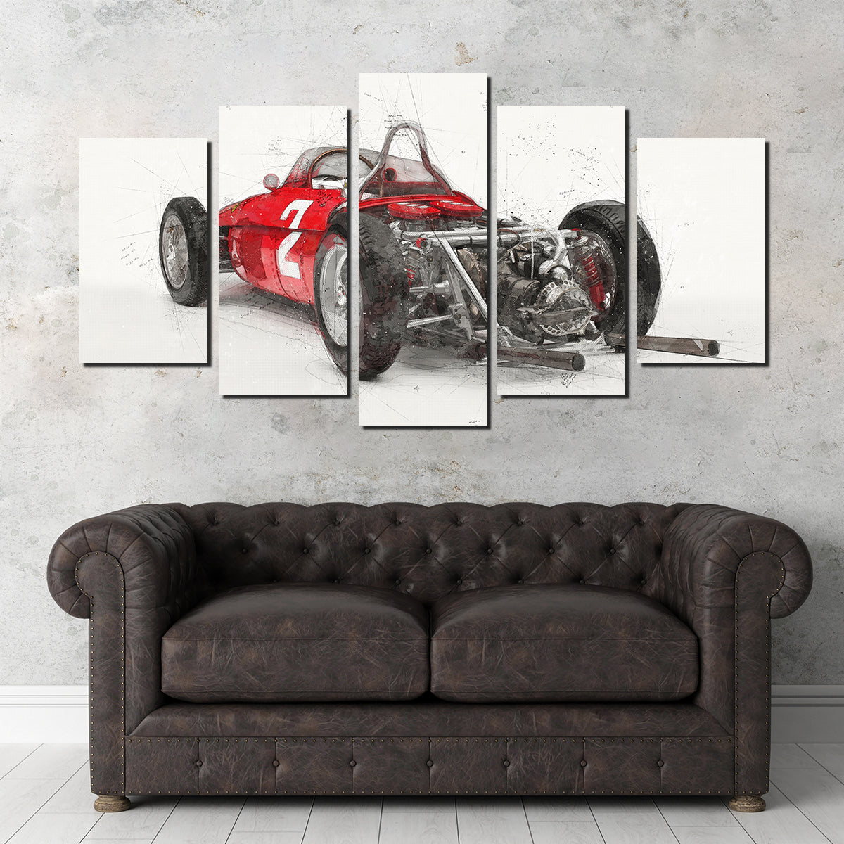 Exquisite Ferrari 156 Rear Wall Art by Stephen Chambers