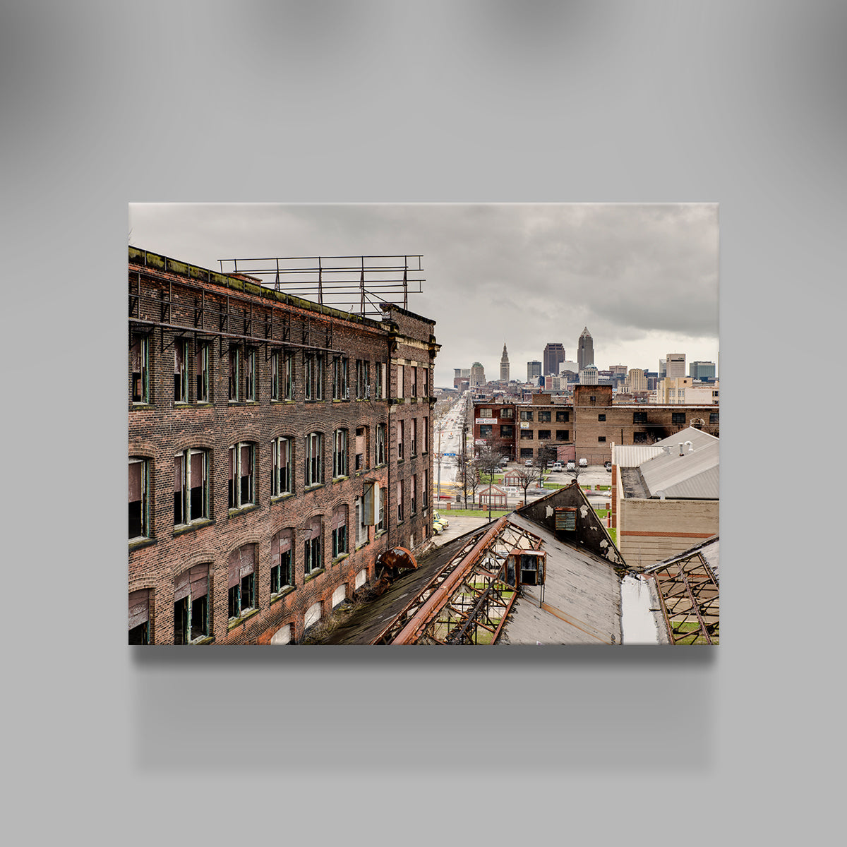 Stunning Warner & Swasey Wall Art Overlooking Cleveland - Ideal Decor for Your Space