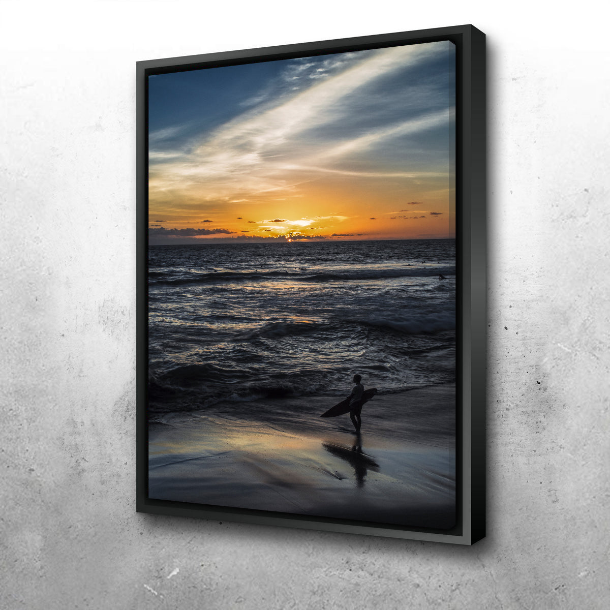 Stunning Sunset Surfer Wall Art by Mike Cotton