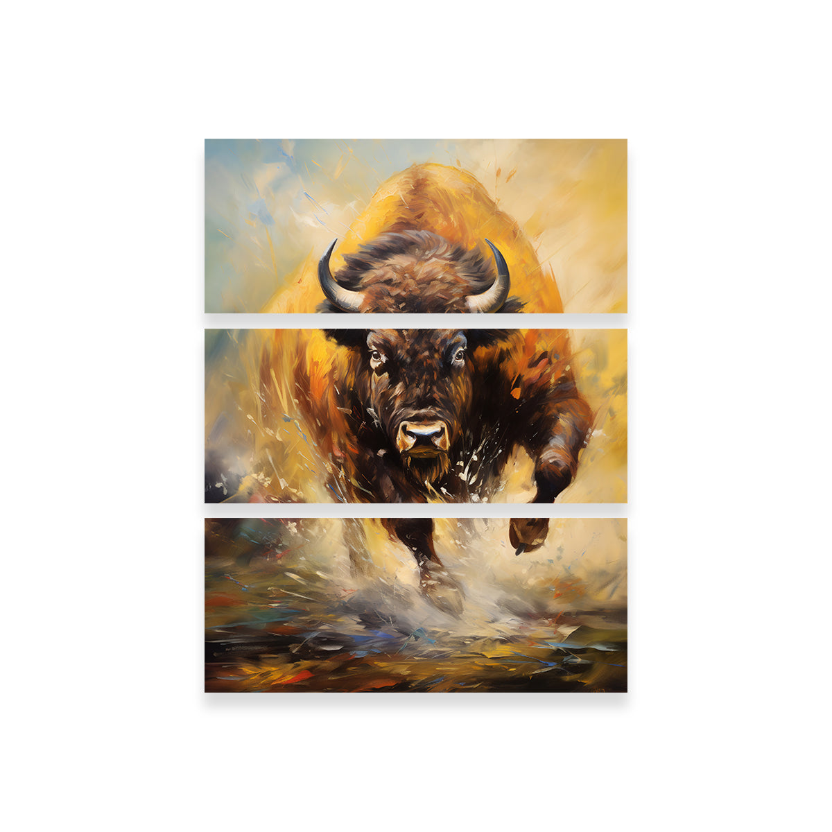 Stunning Buffalo Charging Wall Art for Your Home Decor