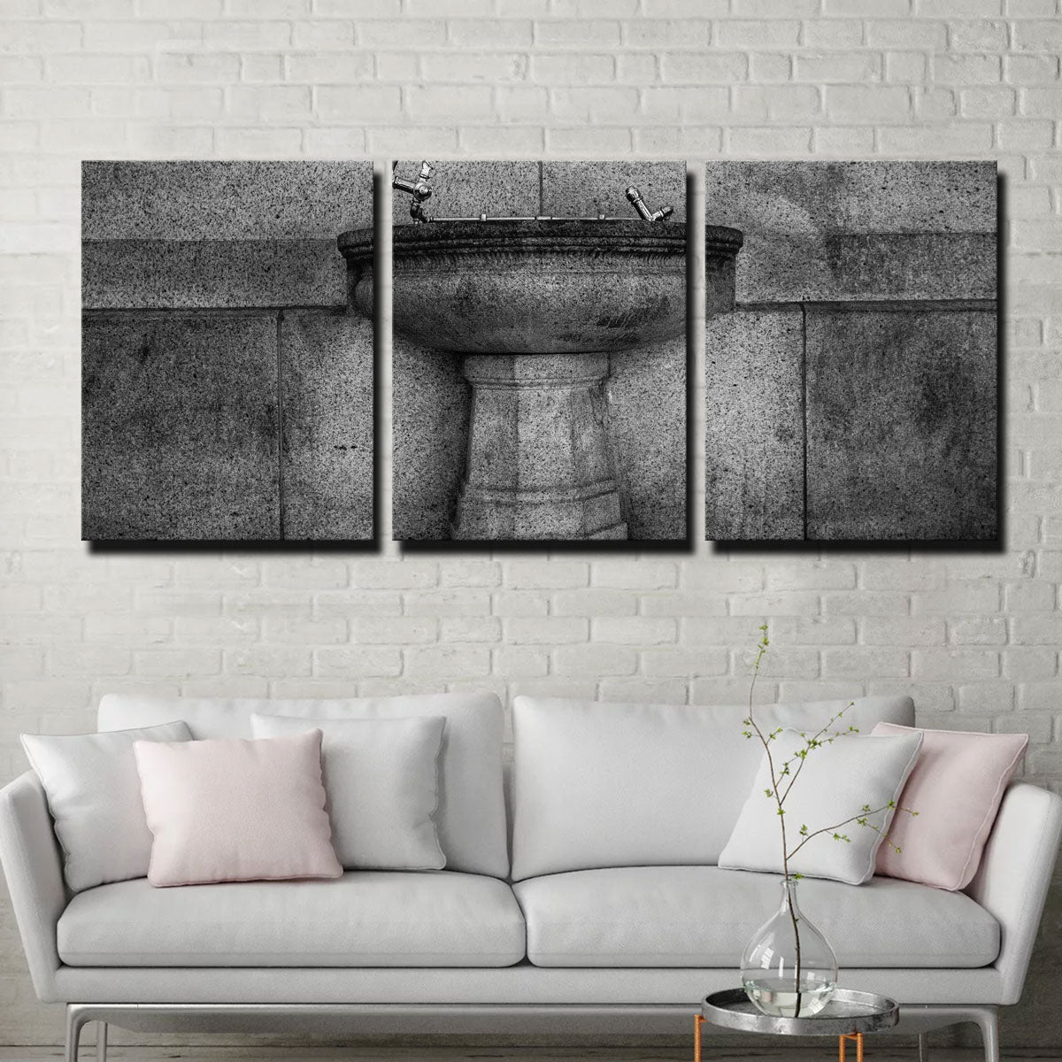 Exquisite Vintage Fountain Wall Art by Dennis Maida