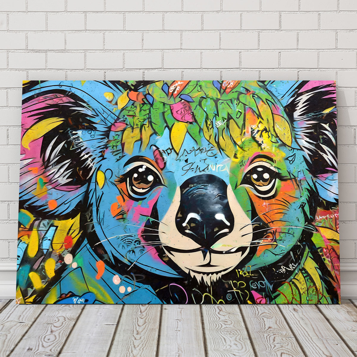 Exquisite Koala Graffiti Wall Art by Stephen Chambers